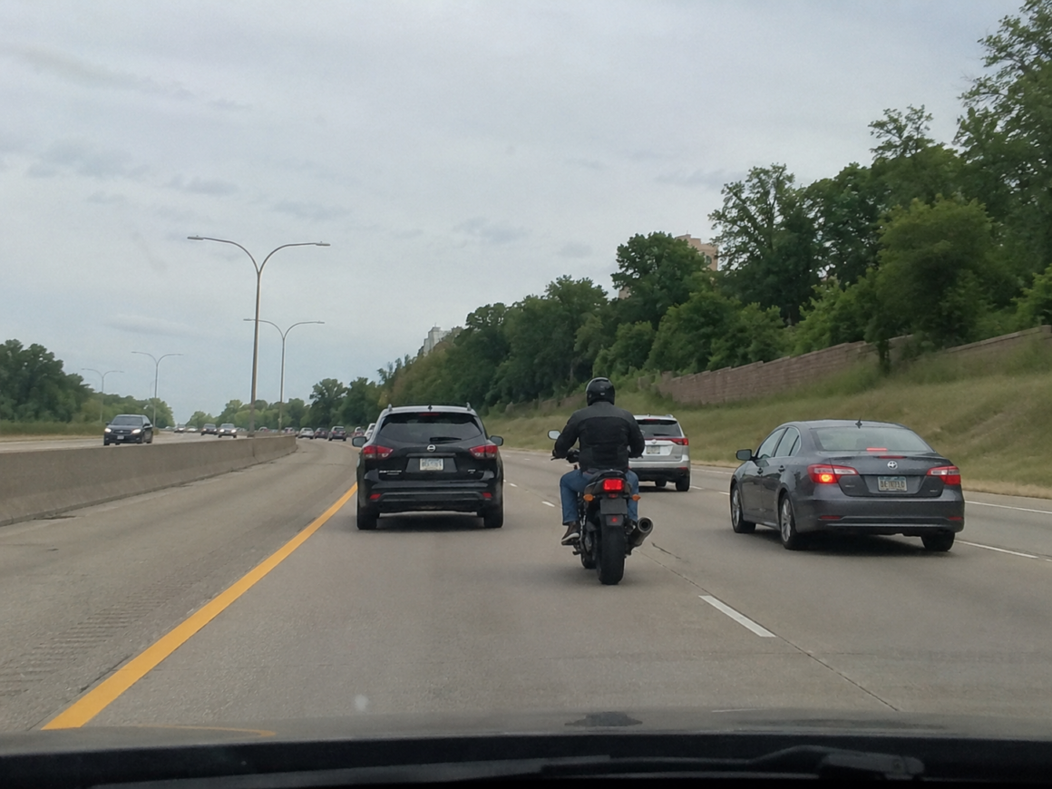 motorcycle on the highway